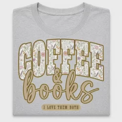 Coffee & Books Floral DTF Transfer