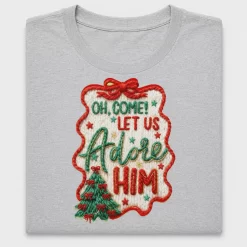 Christmas Adore Him Chunky Knit DTF Transfer