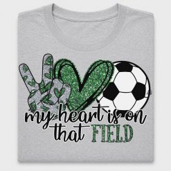 Soccer Love Heart DTF Transfer