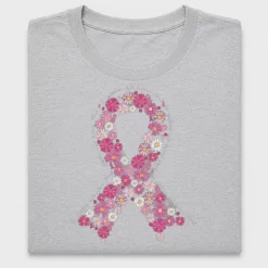 Floral Breast Cancer Awareness DTF Transfer