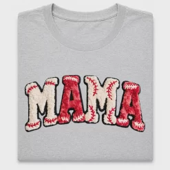Mama Baseball Faux Chenille DTF Transfer