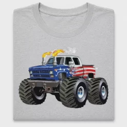 Monster Truck American Flag DTF Transfer