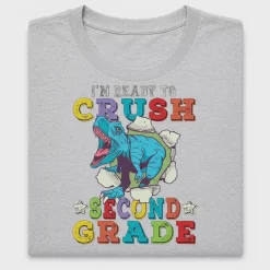 Retro Dinosaur Crush Second Grade DTF Transfer