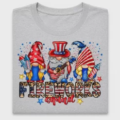 Fireworks Squad Gnome DTF Transfer