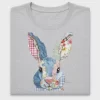 Patchwork Bunny Head DTF Transfer