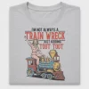 Retro Train Wreck Humor DTF Transfer