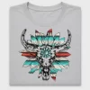 Boho Sunflower Cow Skull DTF Transfer