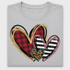 Mixed Pattern Heart DTF Transfer