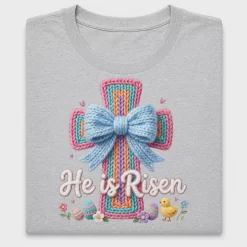 He Is Risen Easter Cross DTF Transfer