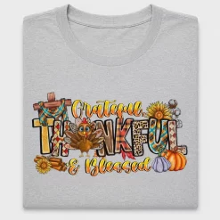Grateful Thankful Blessed Thanksgiving DTF Transfer