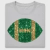 Green Sequin Football DTF Transfer