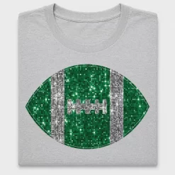 Sequin Football DTF Transfer
