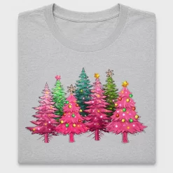 Pink Christmas Tree DTF Transfer