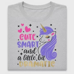 Cute Dramatic Unicorn DTF Transfer