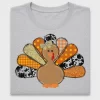 Thanksgiving Turkey Cowhide DTF Transfer