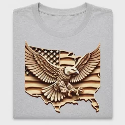 Patriotic Eagle USA Map DTF Transfer