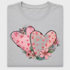Floral Valentine Heart DTF Transfer