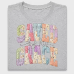Saved By His Grace Quilted DTF Transfer