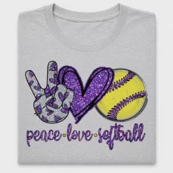 Peace Love Softball DTF Transfer