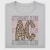 Attendance Clerk Leopard Print DTF Transfer