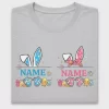 Easter Bunny Split Name Frame DTF Transfer