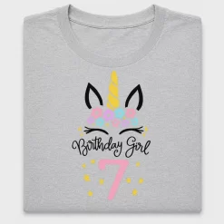 Birthday Girl Unicorn Horn DTF Transfer