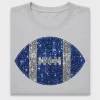 Sequin Football DTF Transfer Design