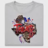 Patriotic Texas Map DTF Transfer