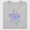 Pastel Cross He Is Risen DTF Transfer