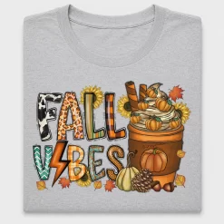 Fall Vibes Pumpkin Coffee Cup DTF Transfer