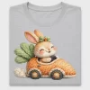 Cute Bunny Driving Carrot Car DTF Transfer