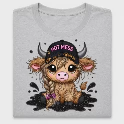 Hot Mess Highland Cow DTF Transfer