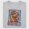 Patriotic Highland Cow DTF Transfer