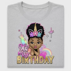 Unicorn Birthday Girl DTF Transfer Design
