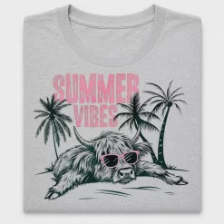 Summer Vibes Highland Cow DTF Transfer