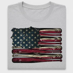 Vintage Baseball American Flag DTF Transfer