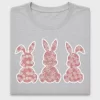 Lace Floral Easter Bunny DTF Transfer