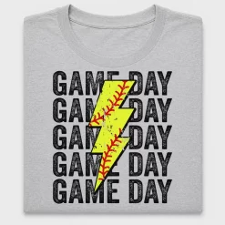 Game Day Softball Lightning DTF Transfer