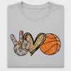 Peace Love Basketball DTF Transfer