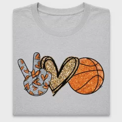 Peace Love Basketball DTF Transfer