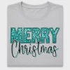 Merry Christmas Sequin DTF Transfer