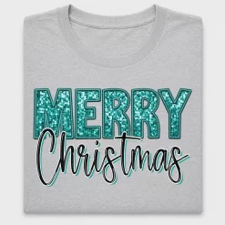 Merry Christmas Sequin DTF Transfer