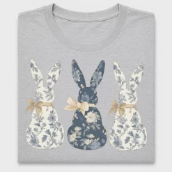 Floral Toile Easter Bunny DTF Transfer