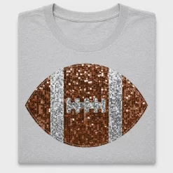 Sequin Football DTF Transfer