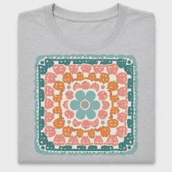 Retro Floral Granny Square DTF Transfer