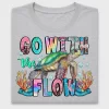 Go With The Flow Sea Turtle DTF Transfer