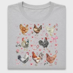 Coquette Chicken Pink Floral DTF Transfer