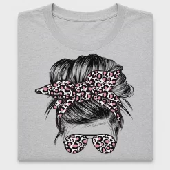 Leopard Messy Bun DTF Transfer