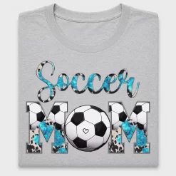 Soccer Mom Turquoise Cowhide DTF Transfer