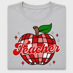 Retro Disco Apple Teacher DTF Transfer